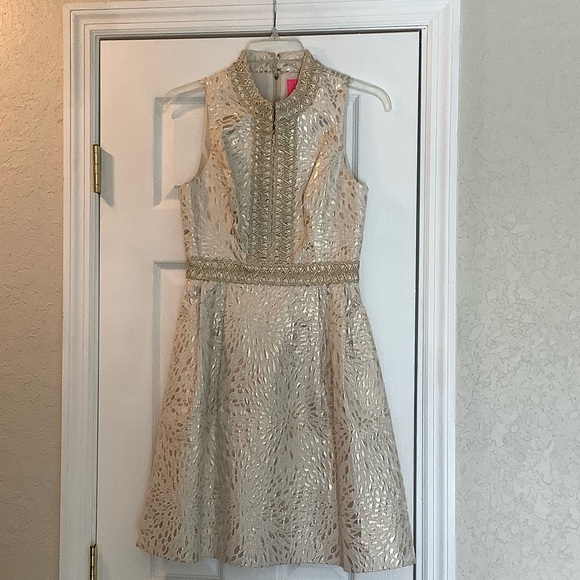 Lilly Pulitzer Franci Cream Sleeveless Dress - Picture 4 of 8